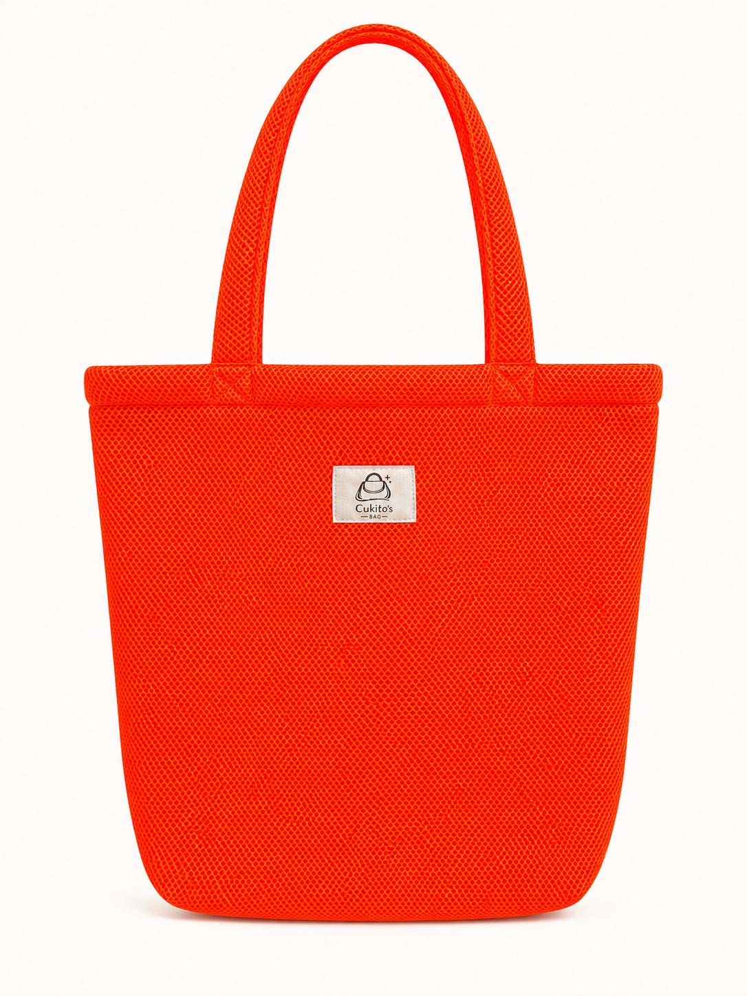 Bolsa Grande Sin Cremallera Naranja Fluor