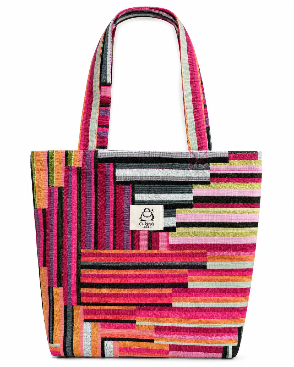Bolsa Grande Sin cremallera Trama Colorida