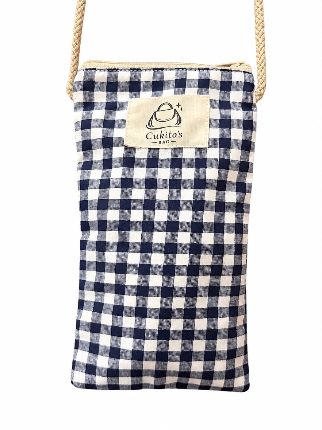 Bolsito Porta Móvil Vichy Azul Marino