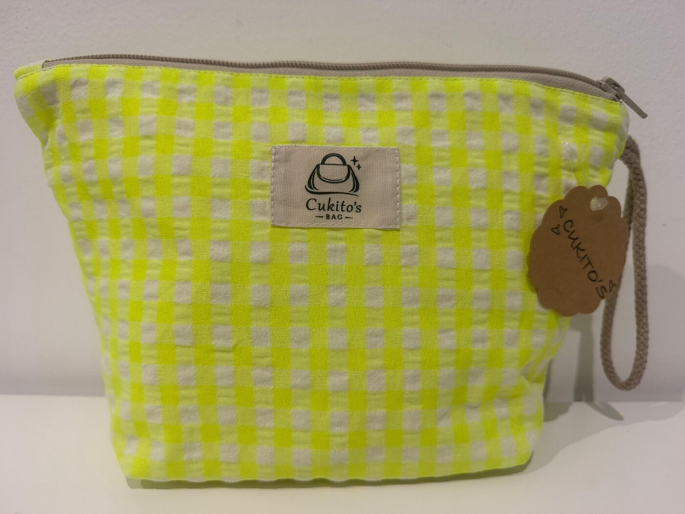 Neceser Grande Vichy Flúor Amarillo