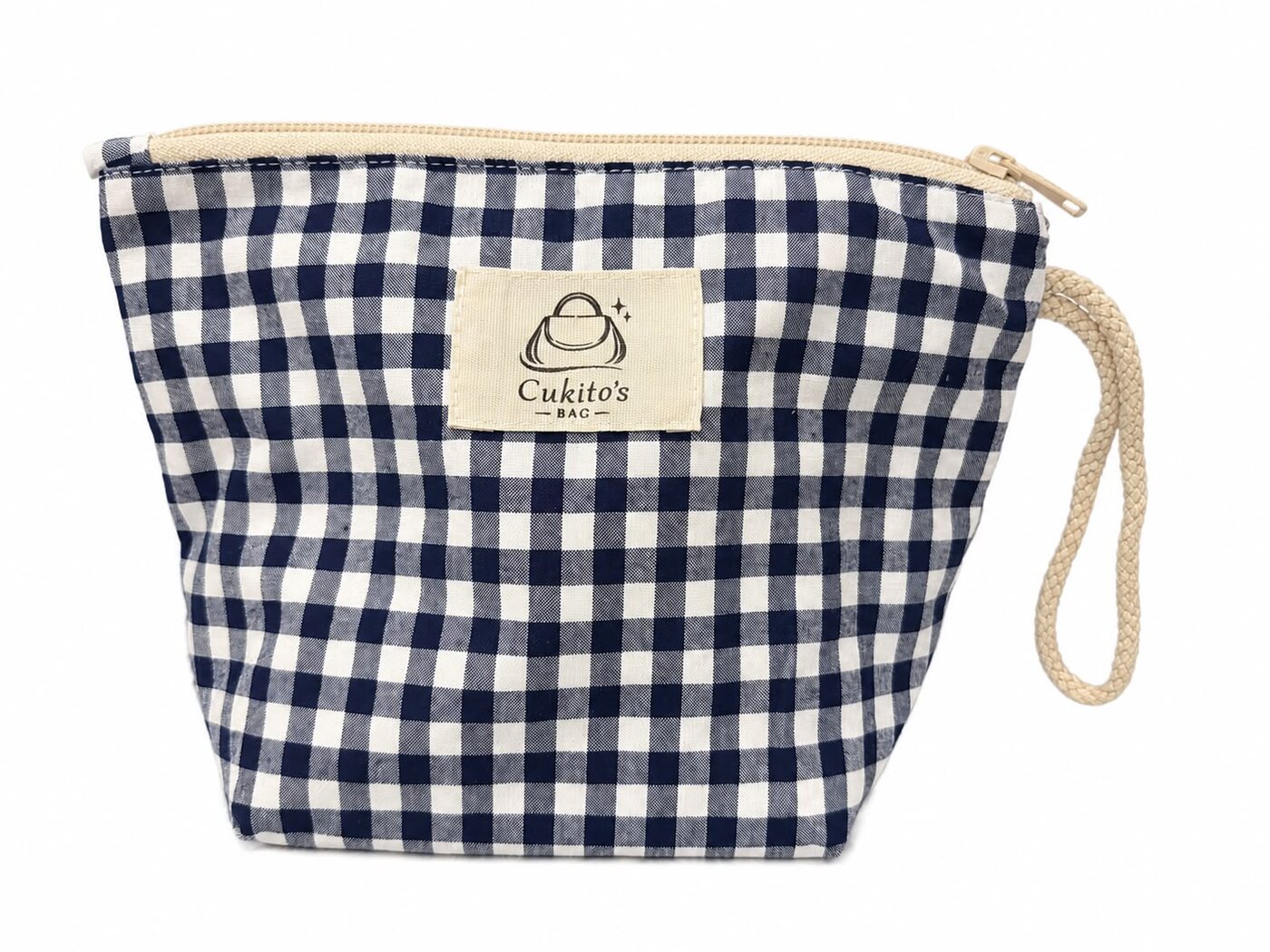 Neceser Pequeño Vichy Azul Marino