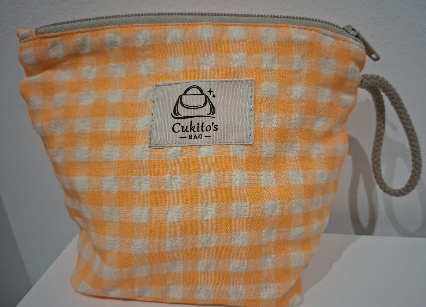 Neceser Pequeño Vichy Naranja