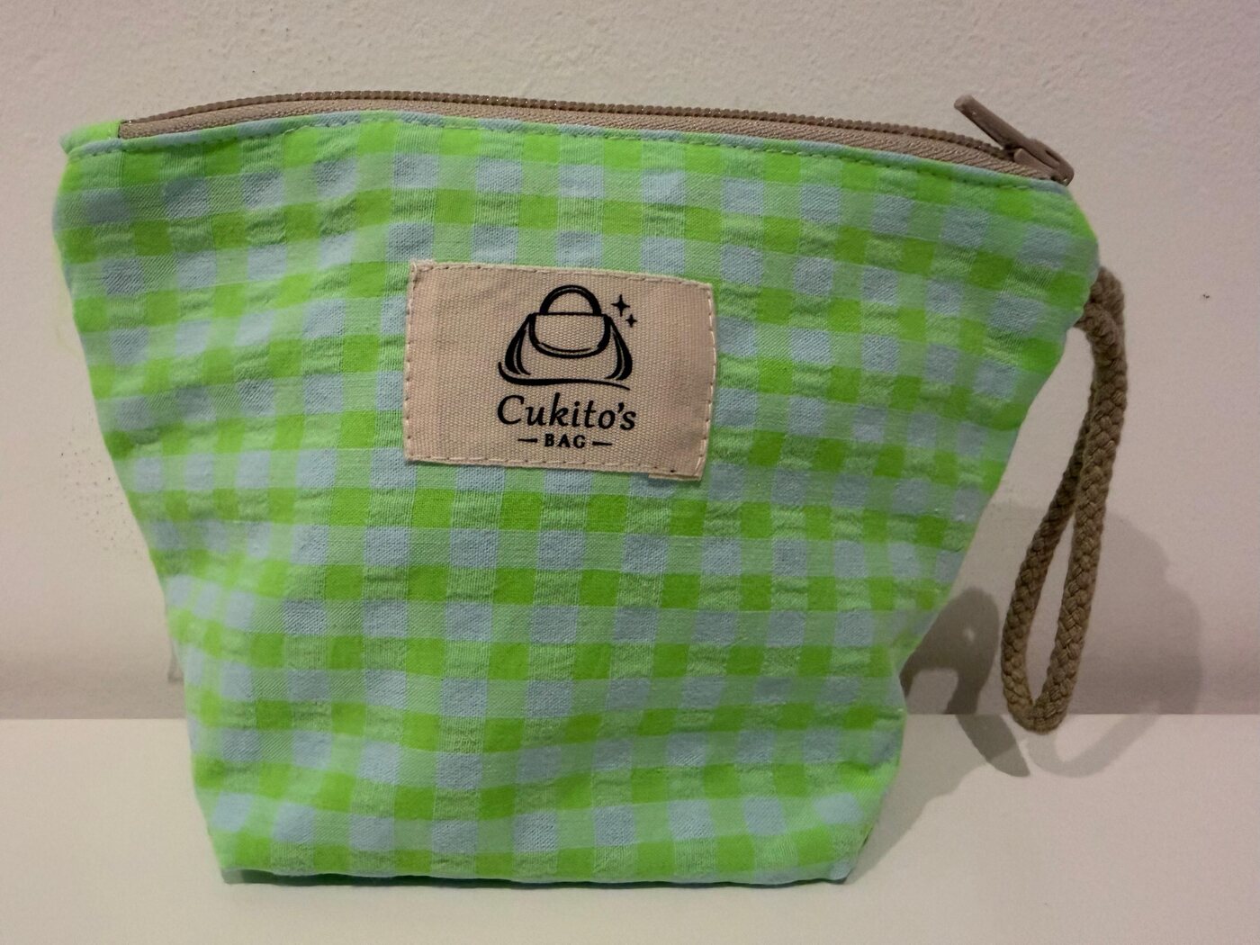 Neceser Pequeño Vichy Verde